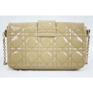 Dior Miss Clutch Shoulder Christian Pouch Beige Yellow Tan Bag Leather